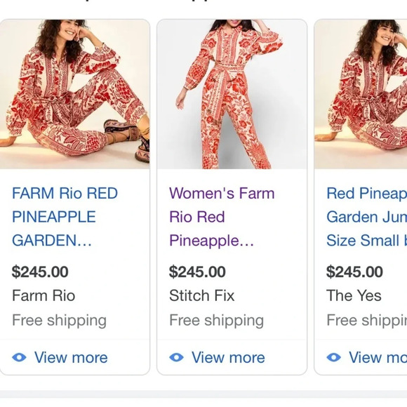 NWT FARM RIO PINEAPPLE GARDEN JUMPSUIT SIZE XS - Picture 16 of 16